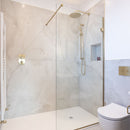 VOS Slide Rail Kit with Bottom Outlet - Brushed Brass Showers JTP 