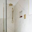 VOS Slide Rail Kit with Bottom Outlet - Brushed Brass Showers JTP 