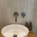 VOS Wall Mounted Basin Mixer - Brushed Black Taps JTP 