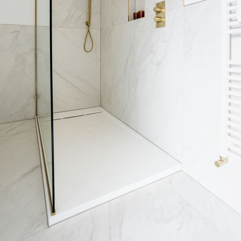 ZEN LIGHT STONE Shower Tray 160x90cm - White Shower Trays Noken by Porcelanosa 