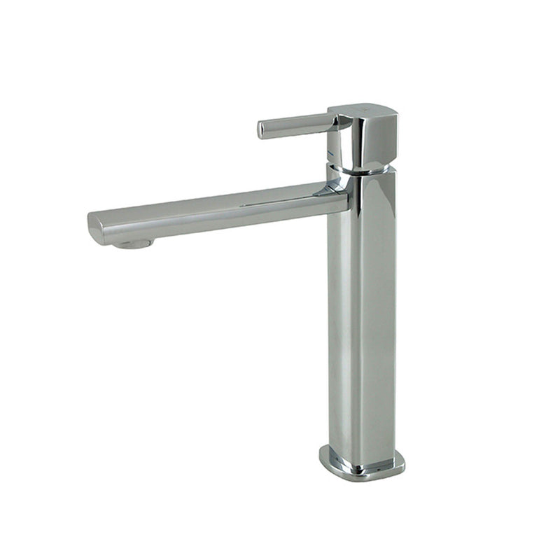 229 mm high spout single lever basin mixer 3/8â. Ã25 mm ceramic cartridge. Length of hoses 400 mm. Without pop-up waste set 1 1/4â. âPlusâ aerator. Cold-water opening. Flow rate 5 l/min. at 3 bar. chrome Standard Noken 