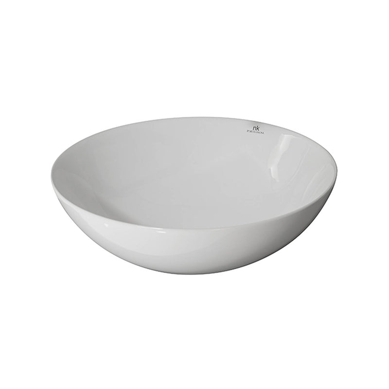 40 cm. countertop basin without overflow. Itâs necessary to use a un-slotted clicker or freeflow grid basin waste. white Standard Noken 