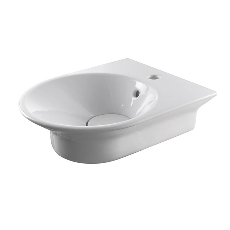 40x50 cm. wall hung basin with overflow, clicker waste with ceramic cover and fixing kit 100041225 - N421040000 included. white Standard Noken 