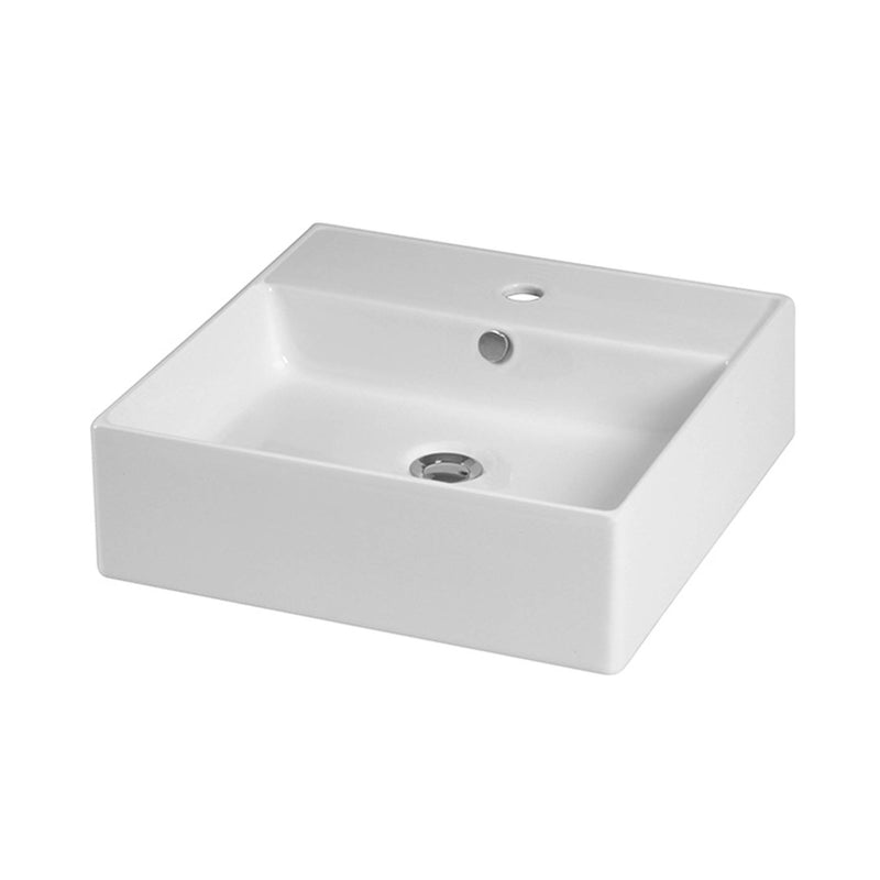 46x46 cm wall hung thinÂ basin with overflow and fixing kit 100041225 - N421040000. white Standard Noken 