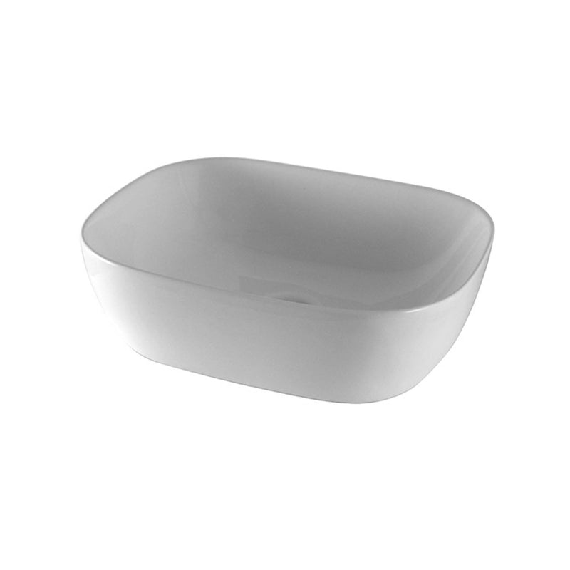 49x40 cm. countertop basin without overflow. Itâs necessary to use a un-slotted clicker or freeflow grid basin waste. white Standard Noken 