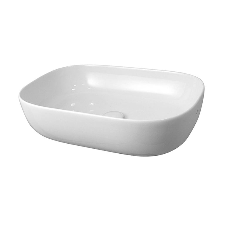56 cm. countertop basin without overflow. Waste with ceramic cover included. white Standard Noken 