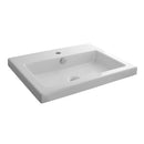60x45 cm. wall hung basin with fixing kit 100041225 - N421040000 with overflow. white Standard Noken 