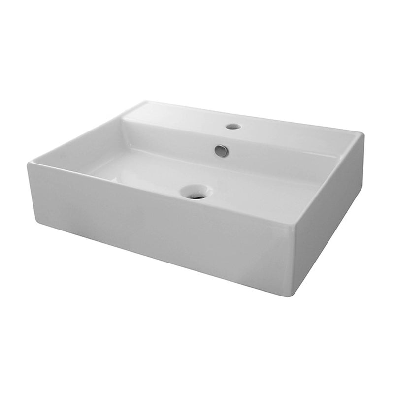 60x46 cm wall hung thinÂ basin with overflow and fixing kit 100041225 - N421040000. white Standard Noken 