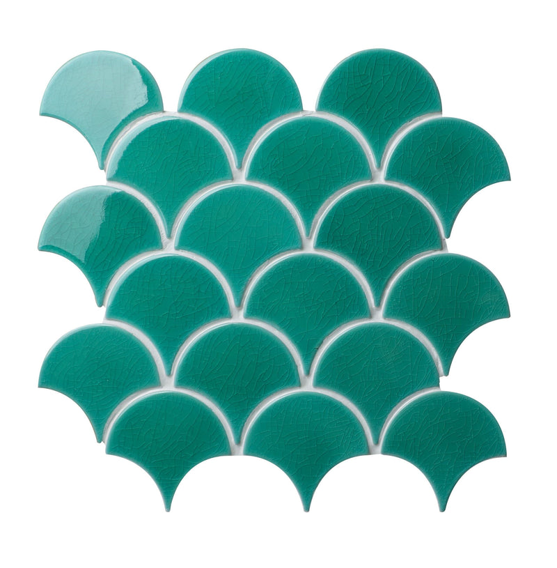 Atlantis Scallop Emerald Mosaic 29.3 x 27.4 Box Ca'Pietra 