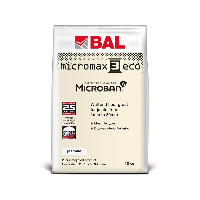 BAL Micromax3 ECO Rapid Set Grout 10kg - Jasmine Grouts BAL By Ardex 