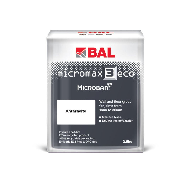 BAL Micromax3 ECO Rapid Set Grout 2.5kg - Anthracite Grouts BAL By Ardex 