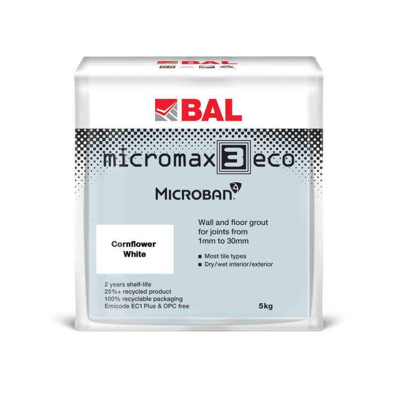 BAL Micromax3 ECO Rapid Set Grout 5kg - Cornflower White Grouts BAL By Ardex 