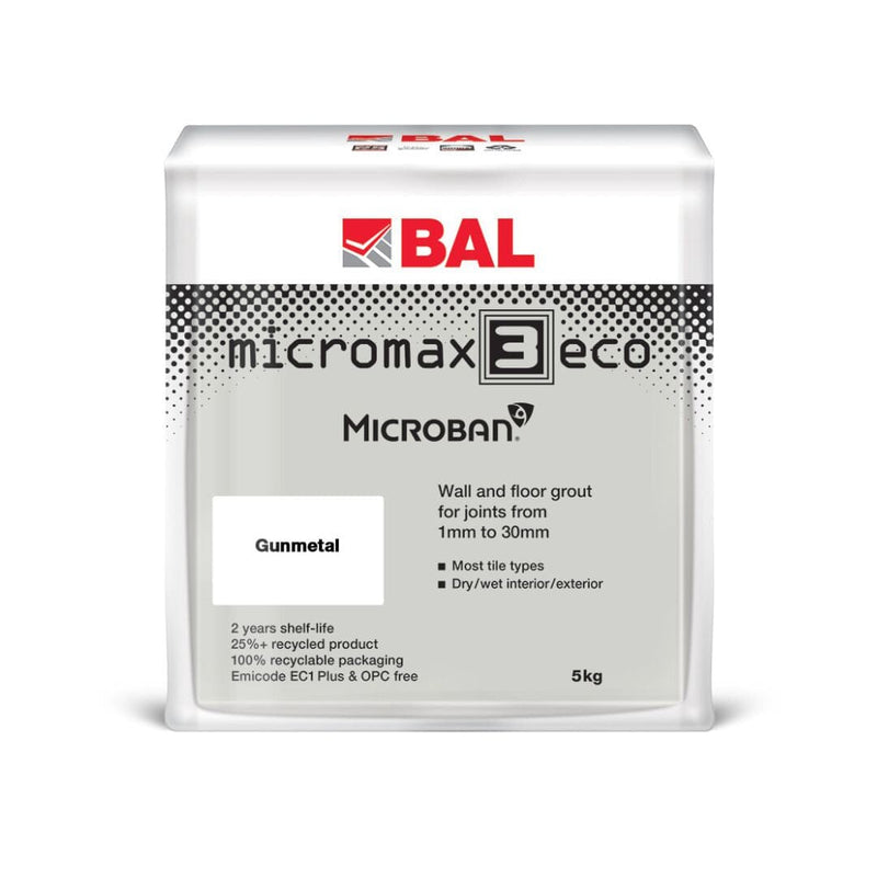 BAL Micromax3 ECO Rapid Set Grout 5kg - Gunmetal Grouts BAL By Ardex 