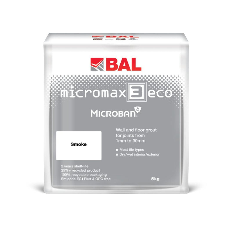 BAL Micromax3 ECO Rapid Set Grout 5kg - Smoke Grouts BAL By Ardex 