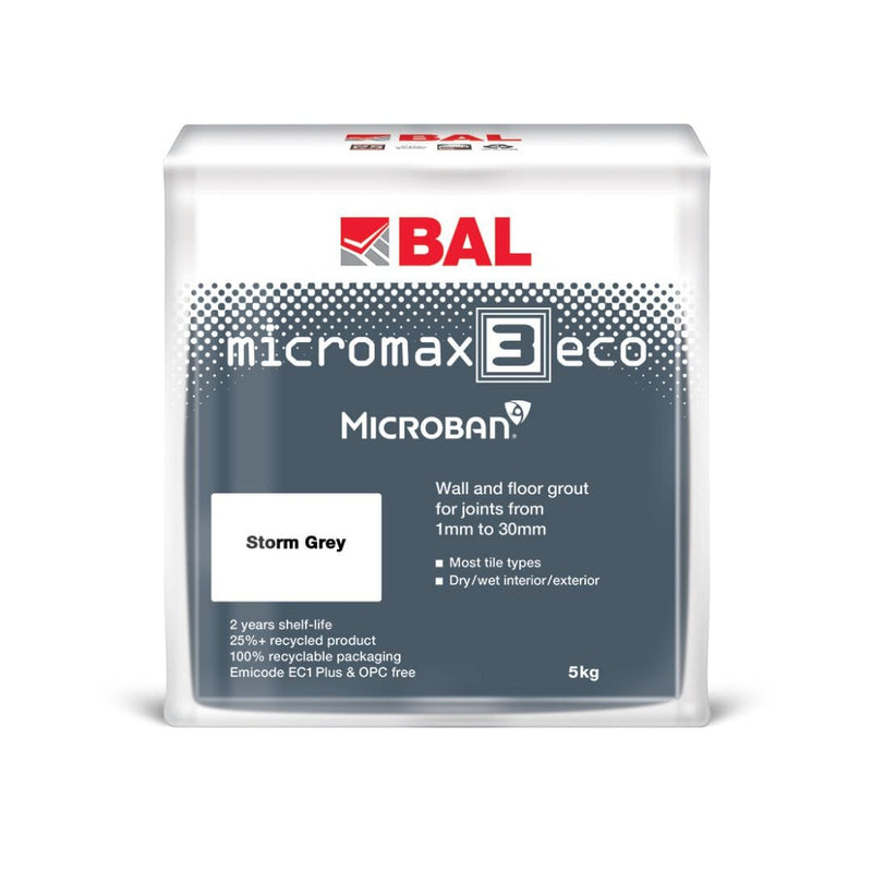 BAL Micromax3 ECO Rapid Set Grout 5kg - Storm Grey Grouts BAL By Ardex 