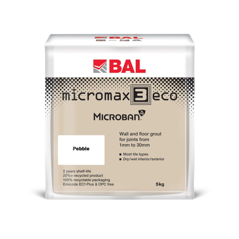 BAL Micromax3 Rapid Set Grout 5kg - Pebble Grouts BAL By Ardex 