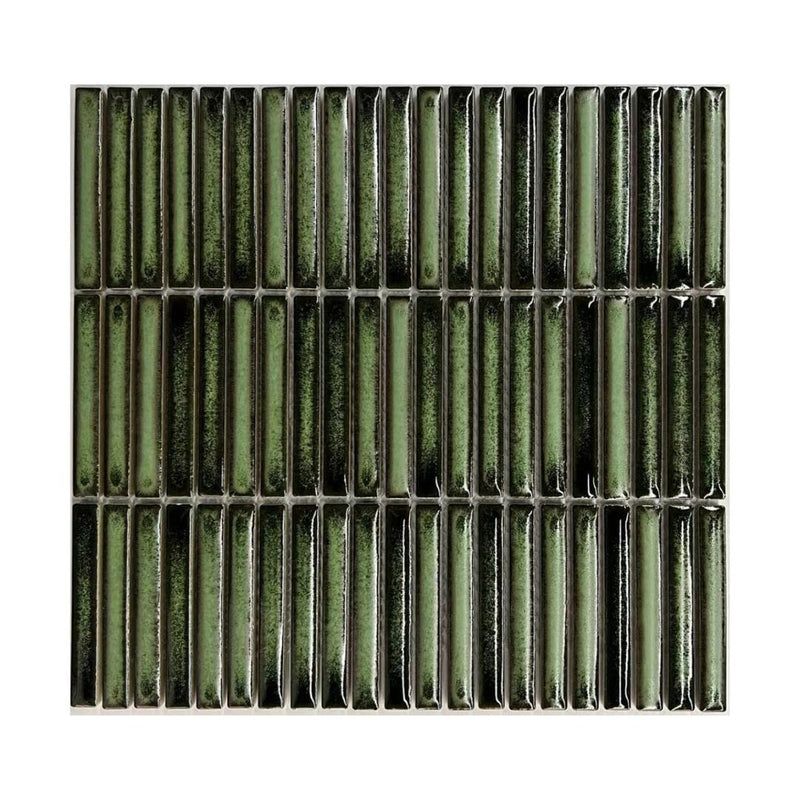 Bamboo Lustre Mosaic Satin Forest 28.2x29.4 Box Ca'Pietra 