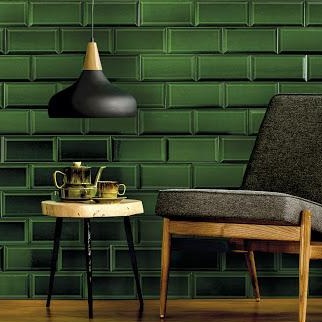 Bevelled Victorian Green Tile Fabresa 