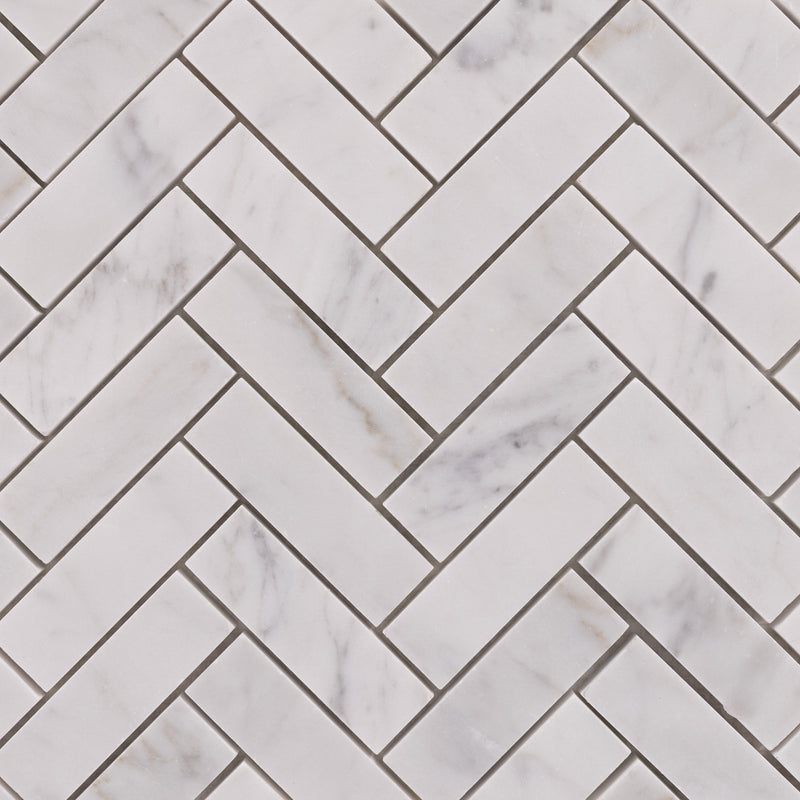 Carrara Herringbone Tile TileStyle 