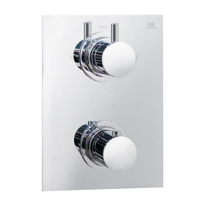 Concealed thermostatic 3 ways chrome noken by porcelanosa