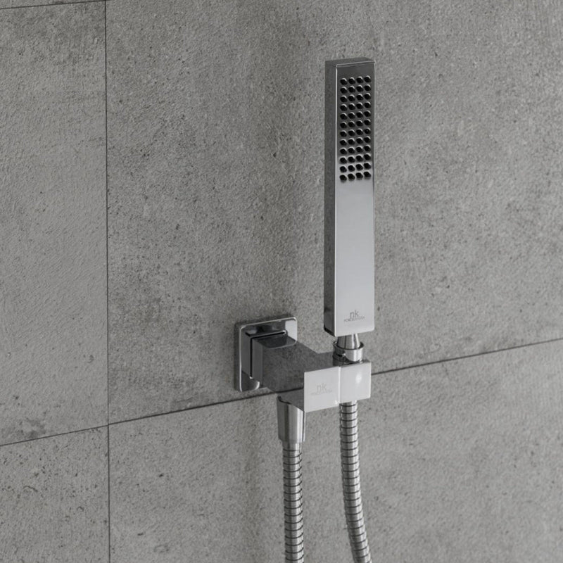 COTA Wall Bracket with Outlet Elbow - Chrome Shower Parts Noken by Porcelanosa 