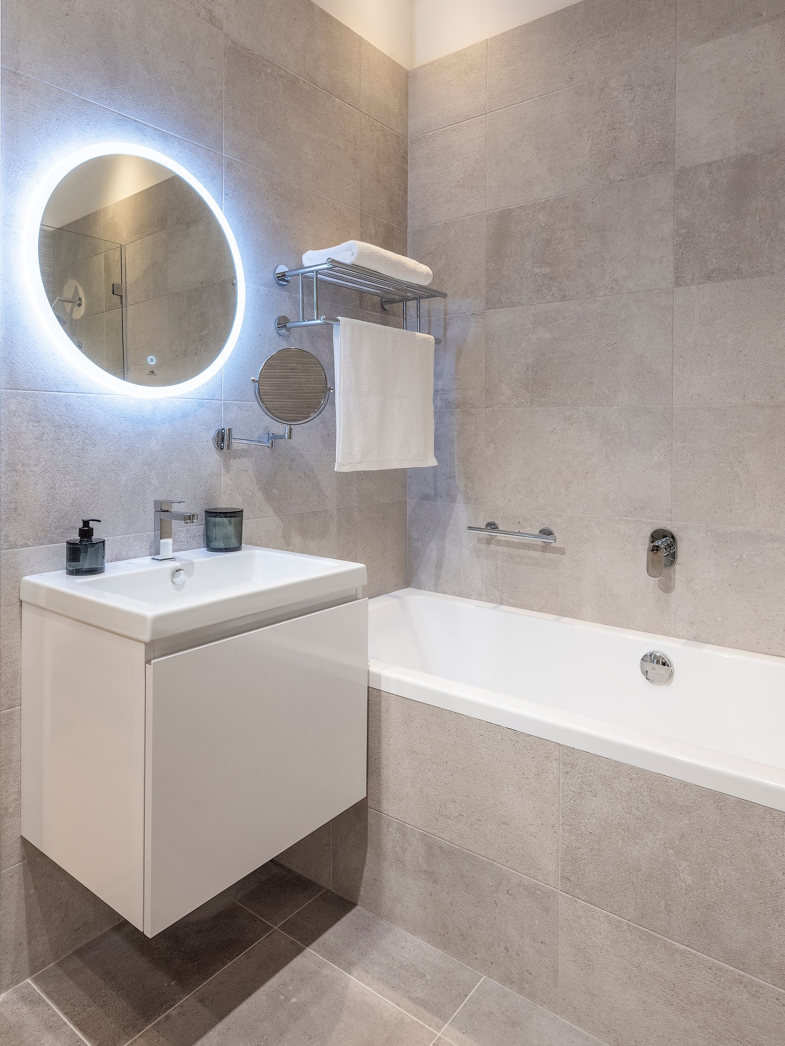 Buy CUBE Wall Mounted Vanity Unit 60cm - White Bathroom Furniture ...