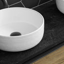 Eden Round Countertop Basin 36cm - Striped Basins TileStyle 