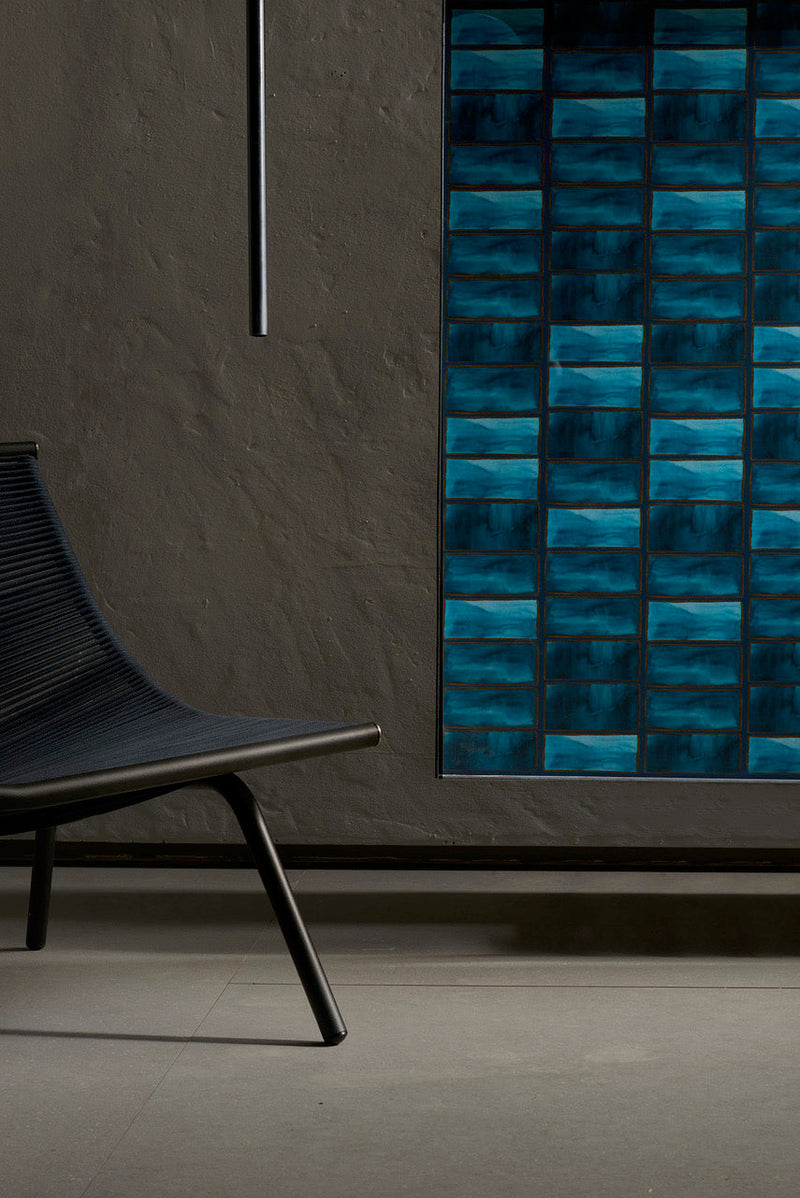 scenari glass factory blue patterned tile sartoria by terratinta