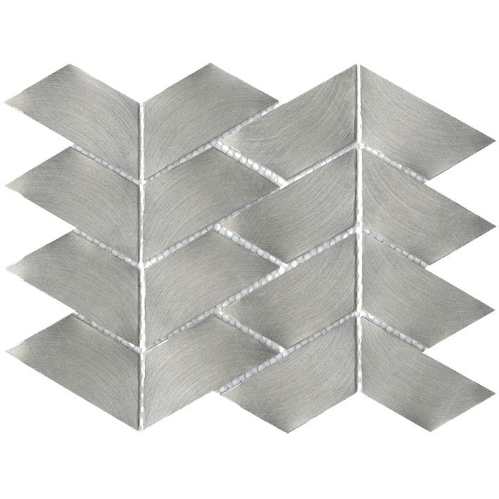 Gravity Aluminium Trace Metal Tile Porcelanosa 