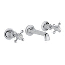 GROSVENOR Cross Wall Mounted Basin Mixer - Chrome Taps JTP 