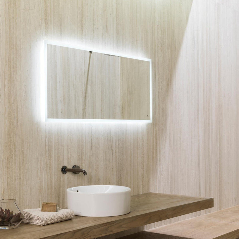 Horizontal Mirror with LED Lighting 120x50cm Bathroom Mirrors Noken by Porcelanosa 