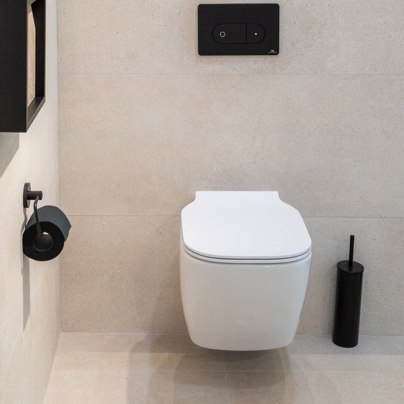 HOTELS Toilet Brush Holder - Matt Black Bathroom Accessories Noken by Porcelanosa 