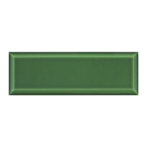 Ingot Bevelled Glass Green Gloss 7.5x22 Tile Apeadero 
