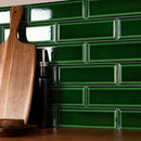 ingot bevelled glass green metro tiles apeadero