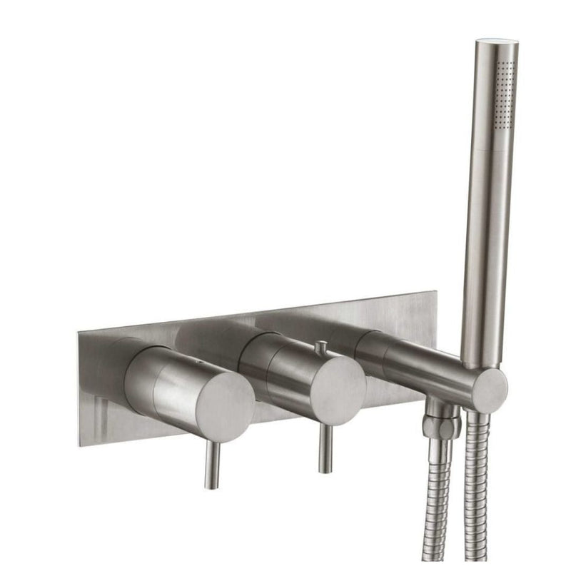 Inox Vertical Shower Valve & Handset - Stainless Steel Shower Valves JTP 