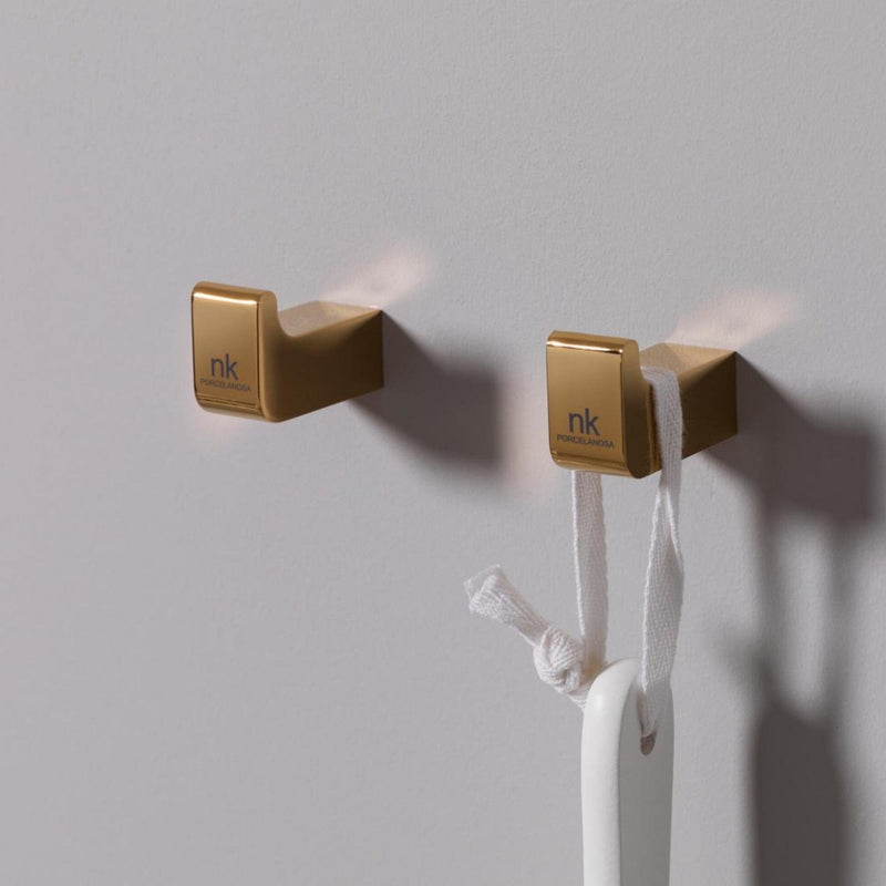 Lounge Gold Robe Hook Bathroom Accessories Noken by Porcelanosa 