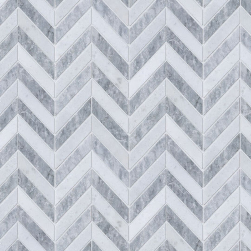 Milan Silver Marble Mosaic 28.5x30.5 Tile Ca'Pietra 