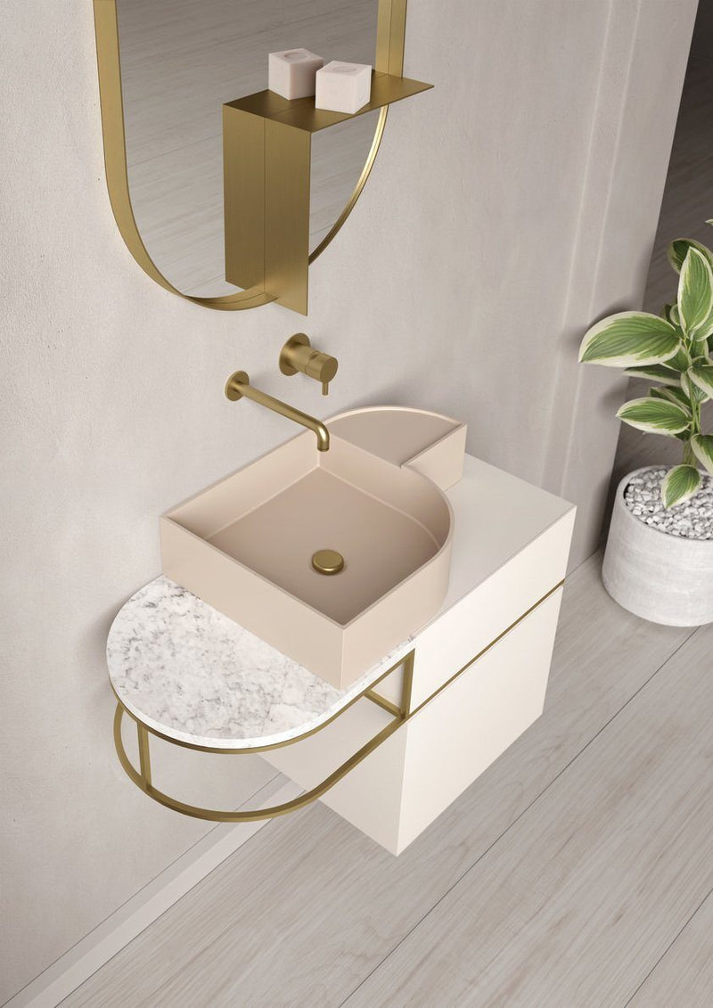 Nouveau Marble Calacatta Shelf Top Bathroom Furniture EX.T 
