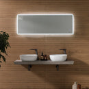 PURE LINE Horizontal Mirror with LED Lighting 80x50cm - White Bathroom Mirrors Noken by Porcelanosa 