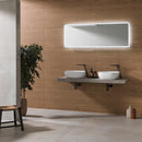 PURE LINE Horizontal Mirror with LED Lighting 80x50cm - White Bathroom Mirrors Noken by Porcelanosa 