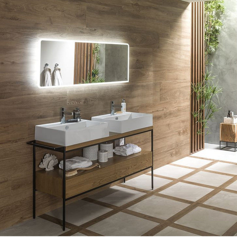 PURE LINE Square Wall Hung Basin 46cm Basins Noken by Porcelanosa 