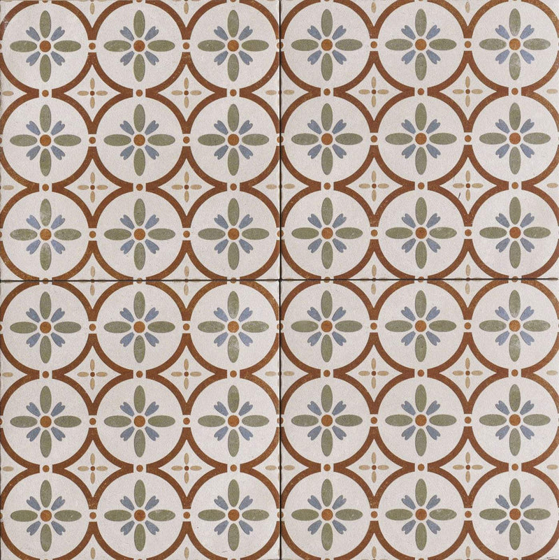 Victorian-pattern-style-tile-Romanza-Ariel-Sartoria-Terratinta-red-brick
