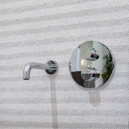 RONDO External Shower Controls - Chrome Shower Parts Noken by Porcelanosa 