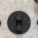 Rondo Thermostatic Controls - Matt Black Shower Valves Noken by Porcelanosa 