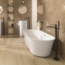ROUND Floor Mounted Bath Mixer - Black Taps Noken by Porcelanosa 