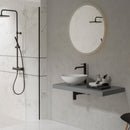 ROUND High Spout Single Lever Basin Mixer - Matt Black Taps Noken by Porcelanosa 