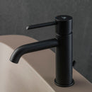 ROUND Single Lever Basin Mixer - Matt Black Taps Noken by Porcelanosa 