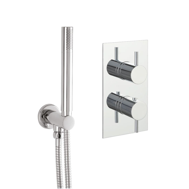 ROUND Thermostat with Overhead Shower Kit - Chrome Showers JTP 
