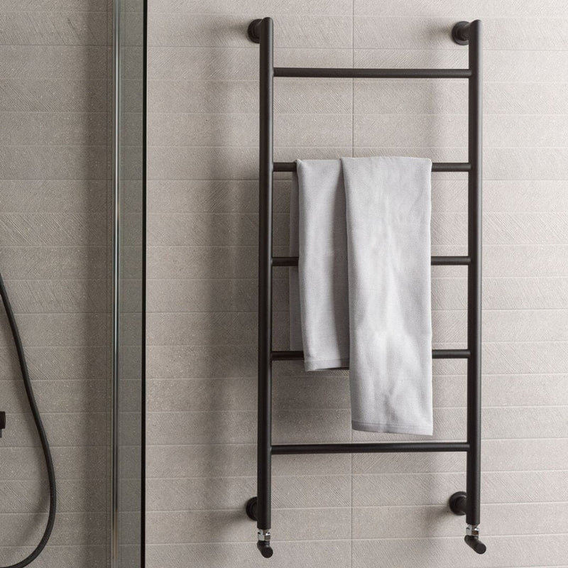 ROUND Towel Warmer 560x1200mm - Black Towel Warmers & Radiators Noken by Porcelanosa 