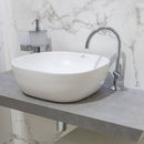 Slender 41cm Countertop Basin Matt White Basins Noken by Porcelanosa 